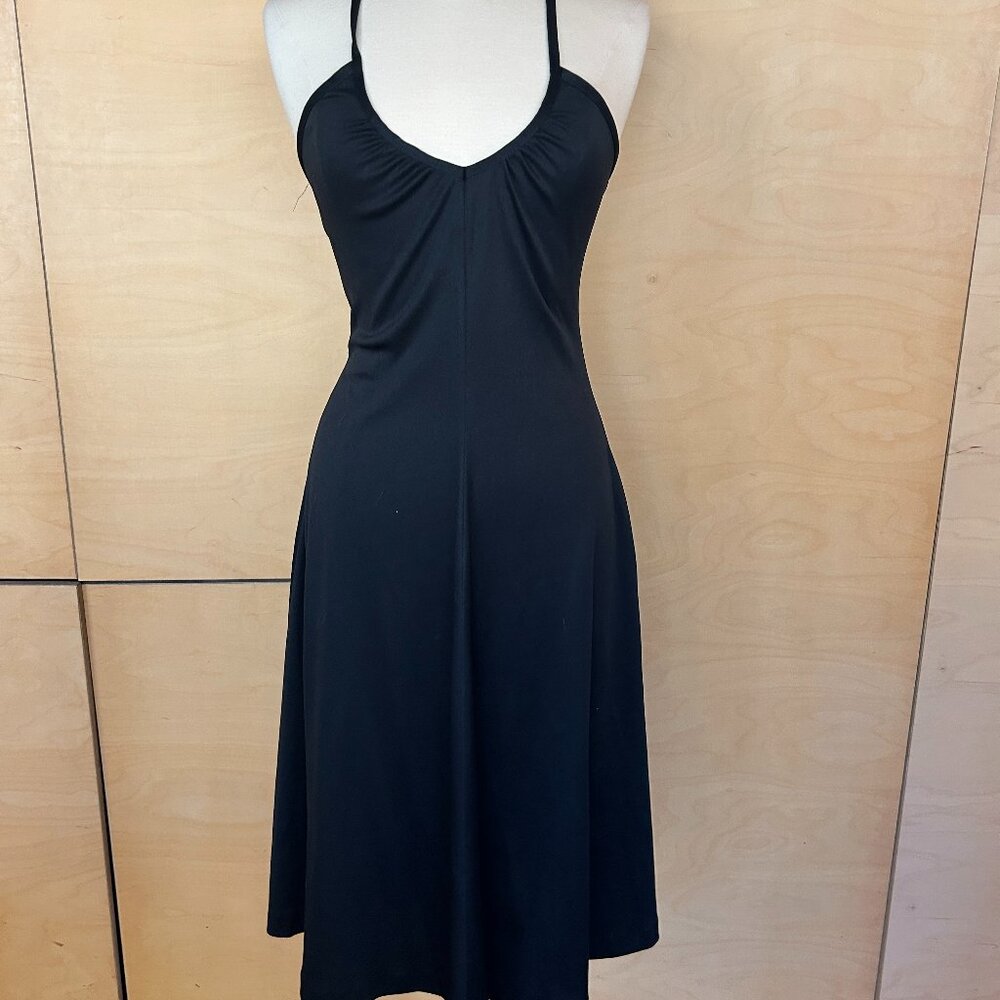 VINTAGE Black Halter Dress - Size M